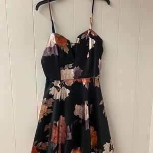 Floral metallic dress